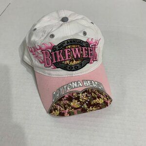 Vintage Daytona 2007 Bike Week Pink Womens Baseball Cap/Hat